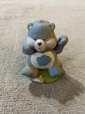 Vintage 84 Care Bears Grumpy Bear Blue Cloud Ceramic Figurine American Greeting