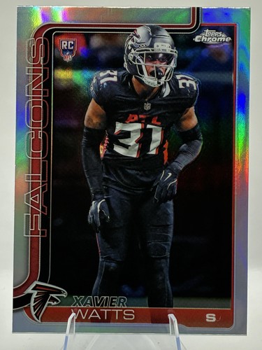 2025 Topps Chrome Xavier Watts Refractor Rookie Atlanta Falcons #393