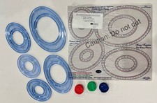 Creative Memories Custom Cutting System Lot - OVALS Set Blades Templates