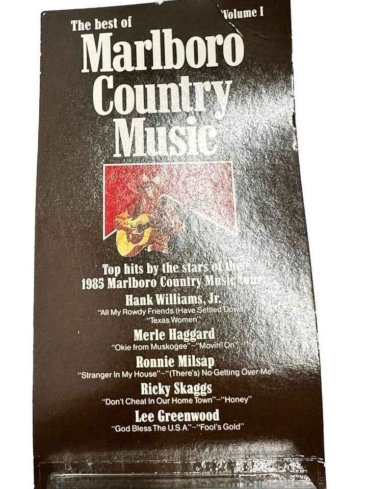 The Best of Marlboro Country Music Vol 1 cassette tape 1985 Hank Jr Merle Milsap - Image 2 of 4