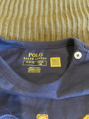 Polo Ralph Lauren Girls Blue Romper Medium 8-10 - Picture 4 of 6