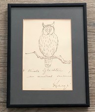 Exceptionnel dessin de Hergé représentant le hibou des Bijoux de la Castafiore | eBay Europe