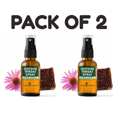 Herb Pharm Soothing Throat Spray   Herbal Formula   1 fl oz   Pack of 2