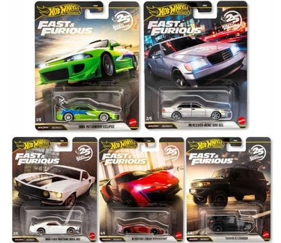 HOT Wheels Premium Fast & Furious Set 5 Autos HNW46-979N Mitsubishi Eclipse