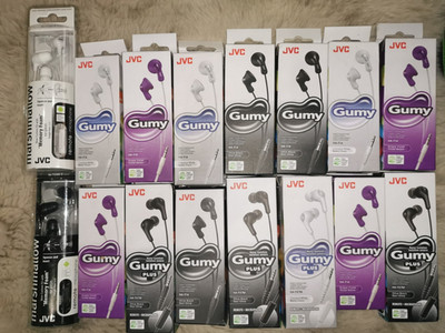 14 Packungen JVC Gumy Kopfhörer HA-FX7M, HA-F14 + 2 x JVC Marshmallow, BRANDNEU