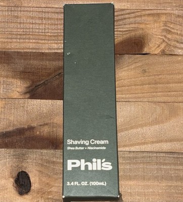 PHIL'S Shaving Cream With Shea Butter & Niacinamide 3.4oz New Open Box
