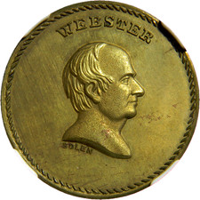 Daniel Webster   The Able Defender Medal  by J.A. Bolen NGC MS 64  (42-19)
