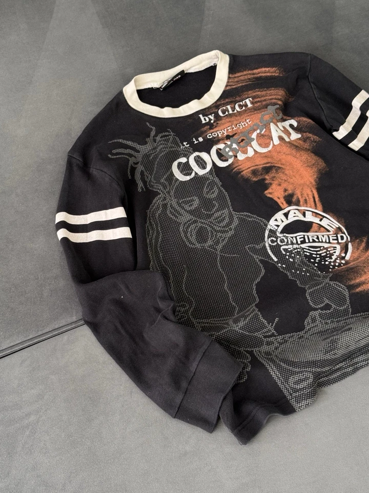 Sobreimpresión estilo glamour histérico vintage años 00 manga larga ambiente LGB talla M para mujer’s Foto 4 de 4