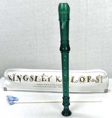 Kingsley Kolors Green Flute With Zip Case and cleaning tool