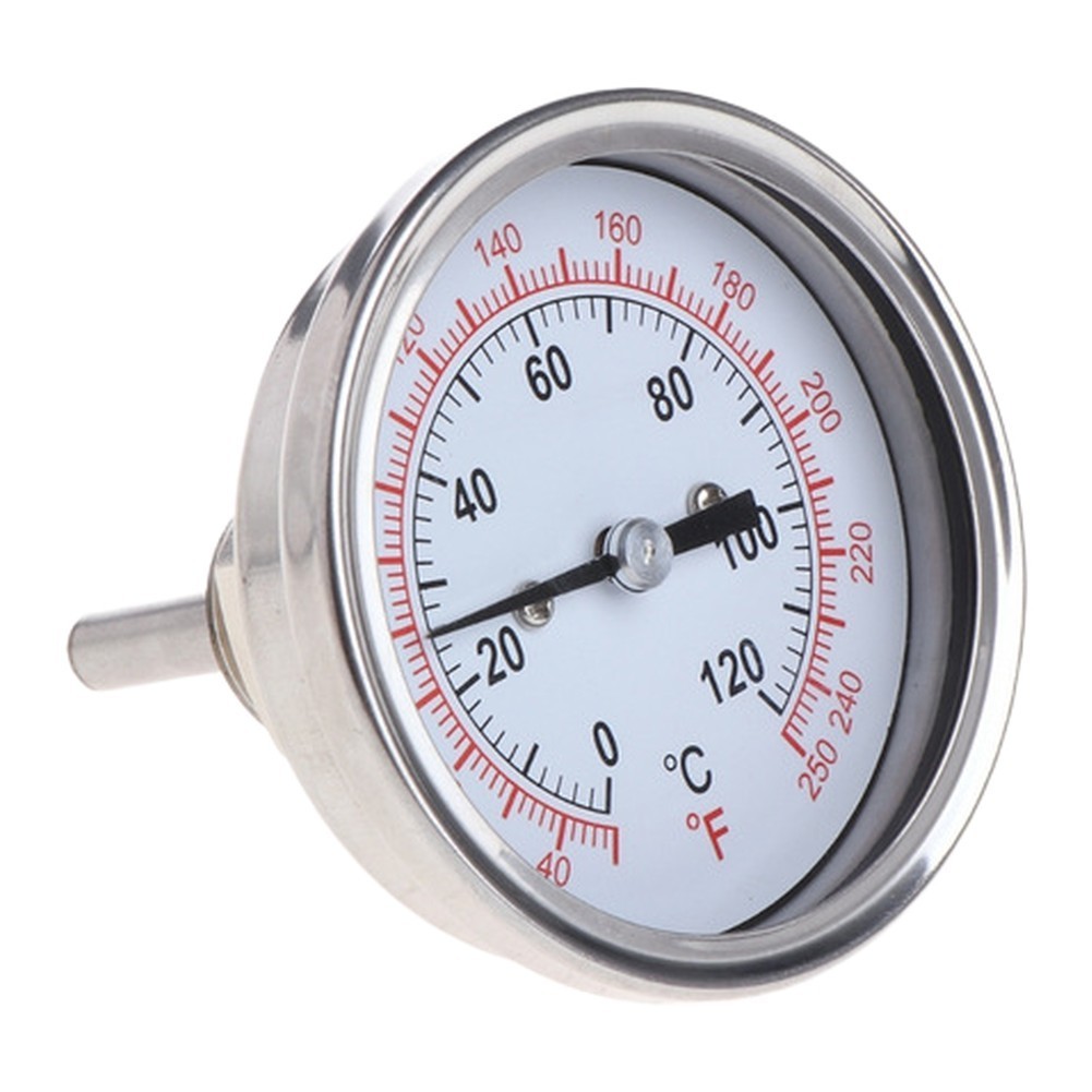 63mm Stainless Steel Thermometer for Boiler Still Pot Lid Installation