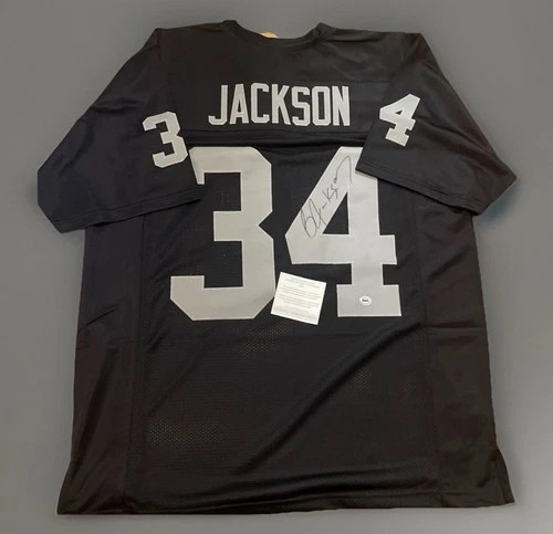Bo Jackson Oakland Raiders Signed Football Jersey COA autographed