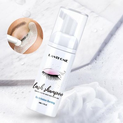 Wimpernverlängerung Shampoo Wimpern + Pinsel / 50ml / Eyelid Foaming Cleanser/Wash für