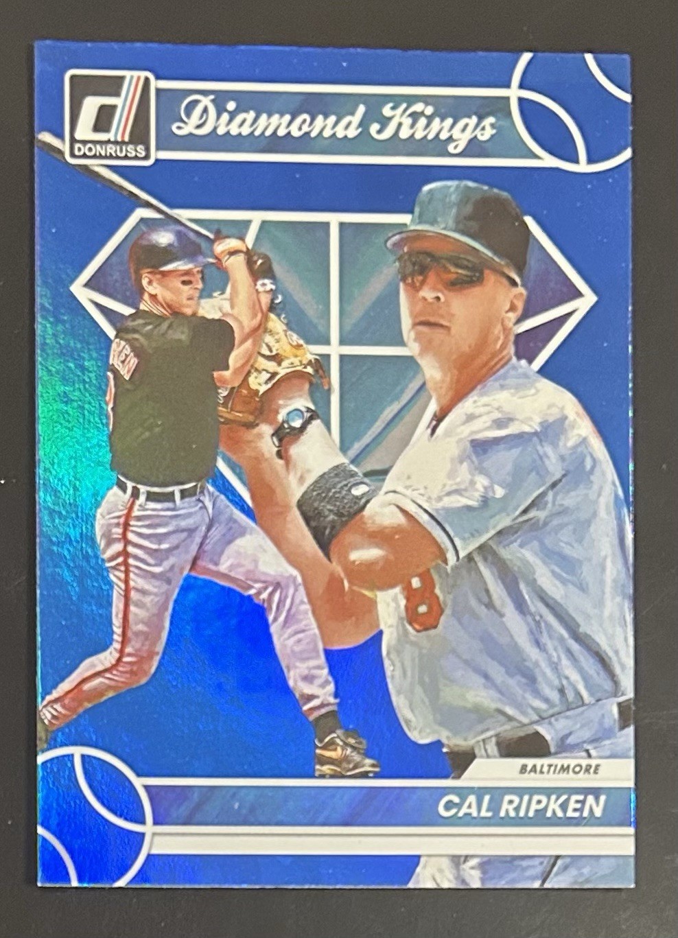 2023 Panini Donruss Diamond Kings Holo Blue Cal Ripken Jr #8 Baltimore Orioles