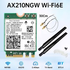 Fenvi WiFi Card AX210NGW Laptop M.2 WiFi 6E BT5.4 5400Mbps Adapter with Antennas