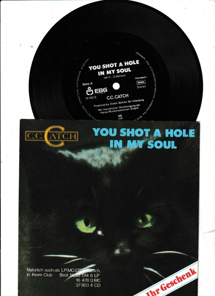 G.G.ANDRSON/C.C.CATCH -You shot a hole in my soul 7"Flexi-Single Promo club - Bild 2 von 2