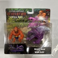 New Masters of the Universe Eternia Minis Beast Man & War Sled New NIP Rolls