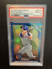 Pete Alonso 2016 Bowman Draft Chrome #BDC-92 1st Bowman Blue /150 PSA 10 METS