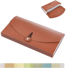 Claret 13-Pocket Receipt Organizer with Labels for Home and Office Use