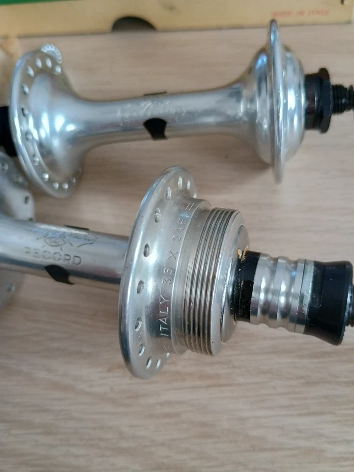 Nos Nib Vintage Campagnolo Record Hubset 36h Set Mozzi X Colnago Bianchi 35*24f - Immagine 2 di 4