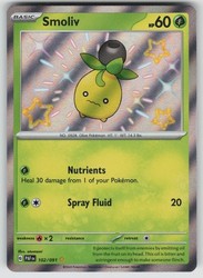 Smoliv 102/091 Shiny Rare Paldean Fates