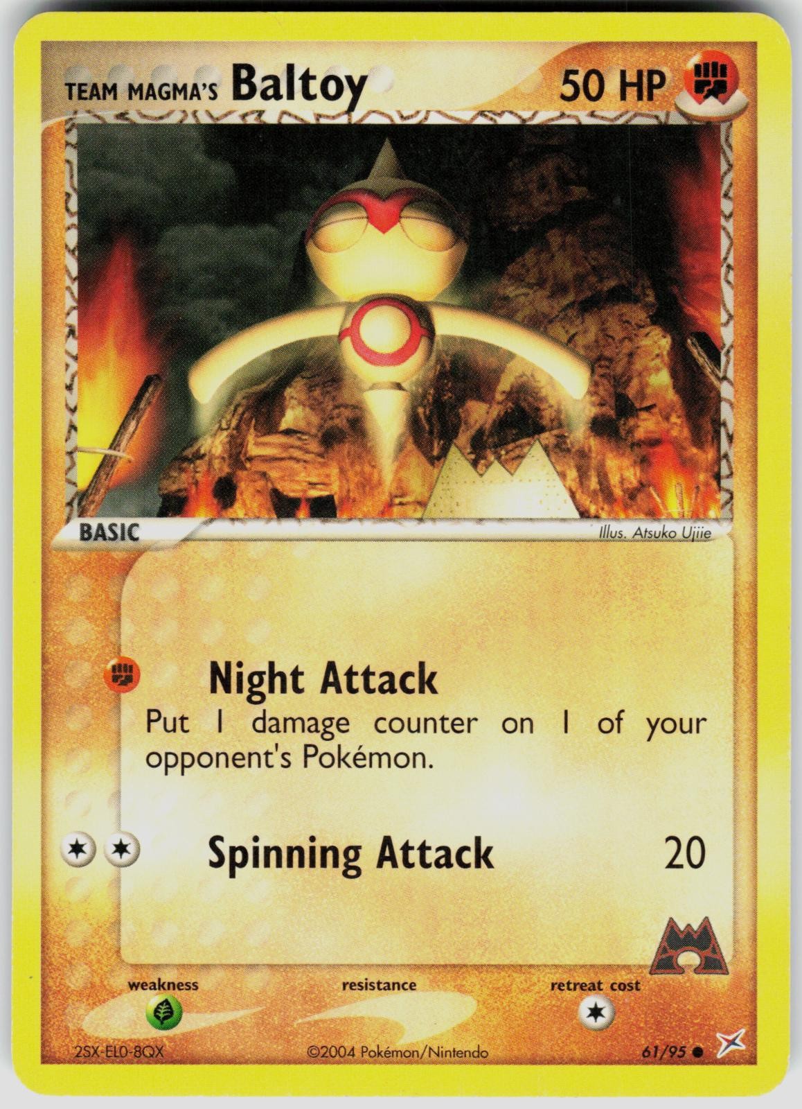 Team Magma's Baltoy 61/95 Common Team Magma vs Team Aqua Pokemon MP