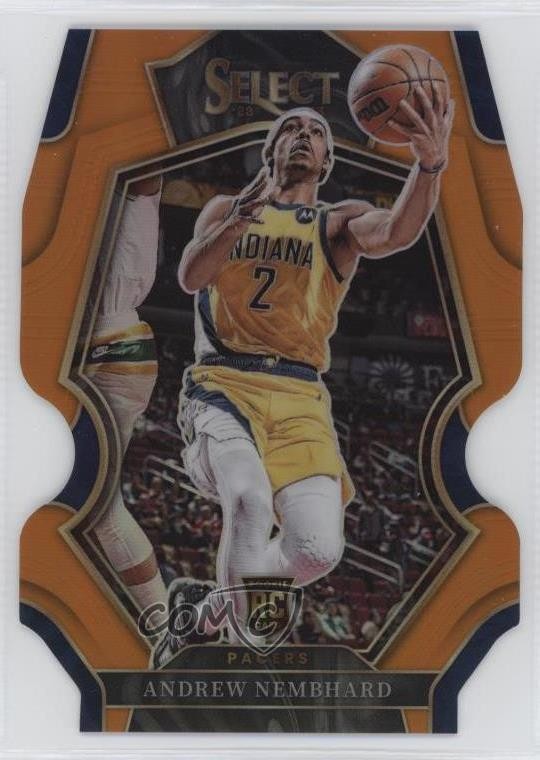 2022 Panini Select Orange Prizm Die-Cut 27/65 Andrew Nembhard #186 Rookie RC h3a