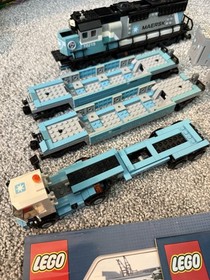 LEGO Creator Expert Maersk Train 10219 Mostly Complete Used W/ Instructions Rare