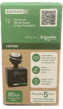 Square D HEPD Whole Home Electronics Protective Device, AC Surge Protection 80kA