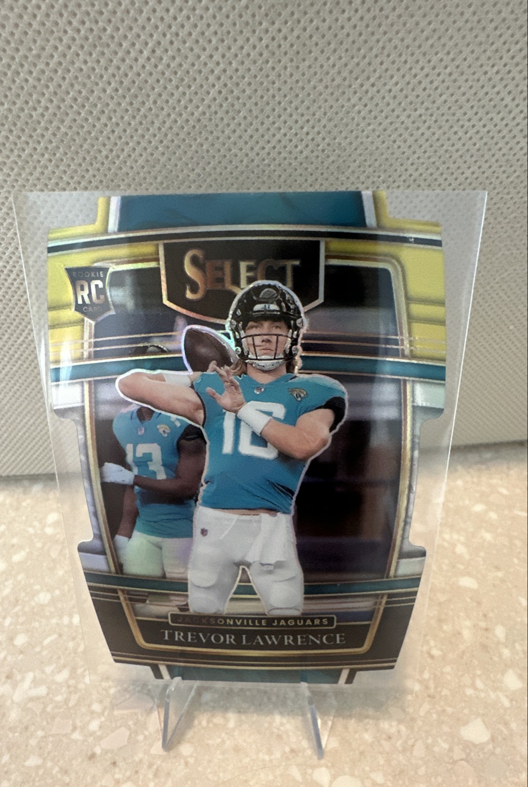 2021 Panini Select - Concourse Trevor Lawrence #43 Black & Gold Prizm Die-Cut...