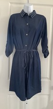 Mlle Gabrielle Denim Button Down Dress Size Small