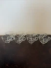 Vintage Set of 8 Federal Glass Punch Cups w/ Beaded Boopie Handles