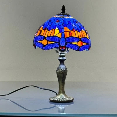 E-TRADEMART Handgefertigte Buntglas Tiffany Lampen Tisch Schreibtisch Nachttischlampe für Home Office.