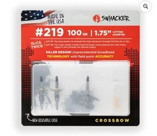 Swhacker SWH00219 Crossbow 100 Grain 1.75 inch Cut Broadhead - Set of 3
