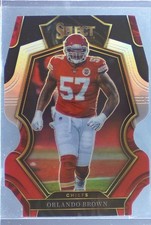 2022 Select Orlando Brown Black and Red Prizm Die Cut #151 Chiefs