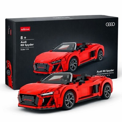 AUDI R8 SPYDER 1:14 RASTAR 93800 Sportwagen Klemmbausteine 1440 Teile