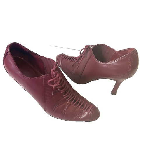 XOXO Cordelia Pewter Diamond-cut Caged Lace Up Heels New - Size 9