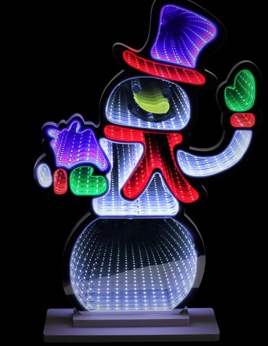 Snowman Infinity SMD MultiColour LED Christmas Xmas Lights Motif Decoration 55cm - Picture 2 of 4