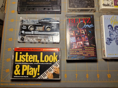 Box of cassette tapes music 60s keyboard party babar busta rhymes xmas - Picture 5 of 9
