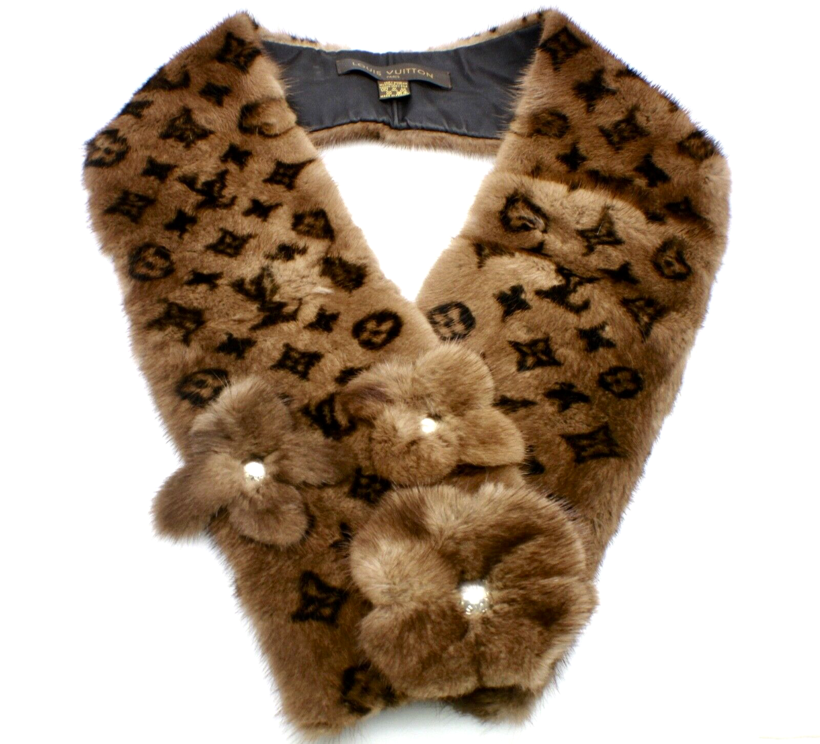 Louis Vuitton, Accessories, Louis Vuitton Monogram Reverso Fur Scarf