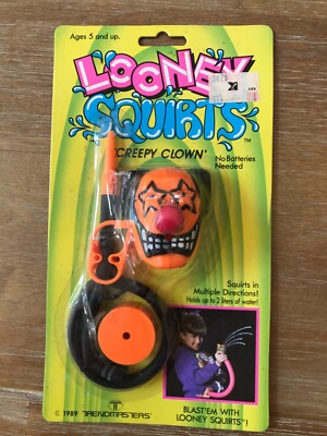 Looney Squirts 'Creepy Clown' toy 1989 holds 2 liters of water to squirt