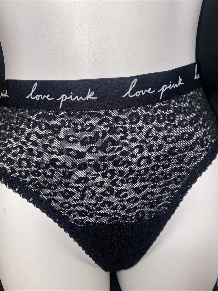 NWT  VICTORIA'S SECRET PINK/Thong/string Black Panty Size XL - Image 2 of 4