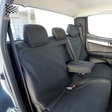 Isuzu D Max (Inc Tipper) Rear Seat Covers Tailored (2012-2021) Black 130