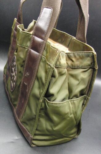 Tory Burch Vintage Fashion Army Green Bag Tote Essentials Nylon Handtasche B033 - Bild 3 von 9