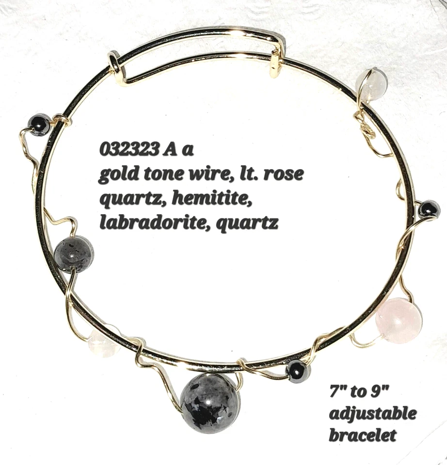 Natural rock handcrafted jewelry adjustable bracelet original unique artistic - Image 2 of 4