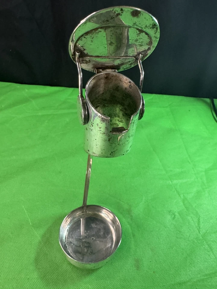 "Dispensador de aceite plateado vintage Alessi Italia Officina EPSS años 40-50 10""" Foto 2 de 4