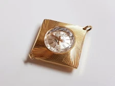 Vintage CHAIKA Pendant Necklace Hand-Winding Mechanical Watch USSR Gold Plated