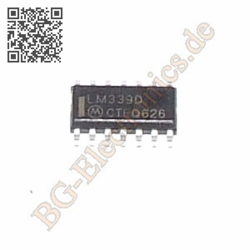 2 x LM339D QUAD DIFFERENTIAL VOLTAGE COMPARATOR Motorola SO-14 2pcs - 第 1/1 張圖片