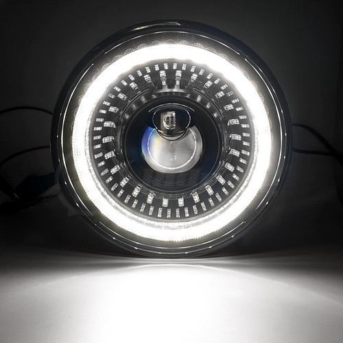 PAIR 7" LED Headlights w/Start-up Gradient Welcome Halo For VW Beetle Classic - Picture 8 of 19