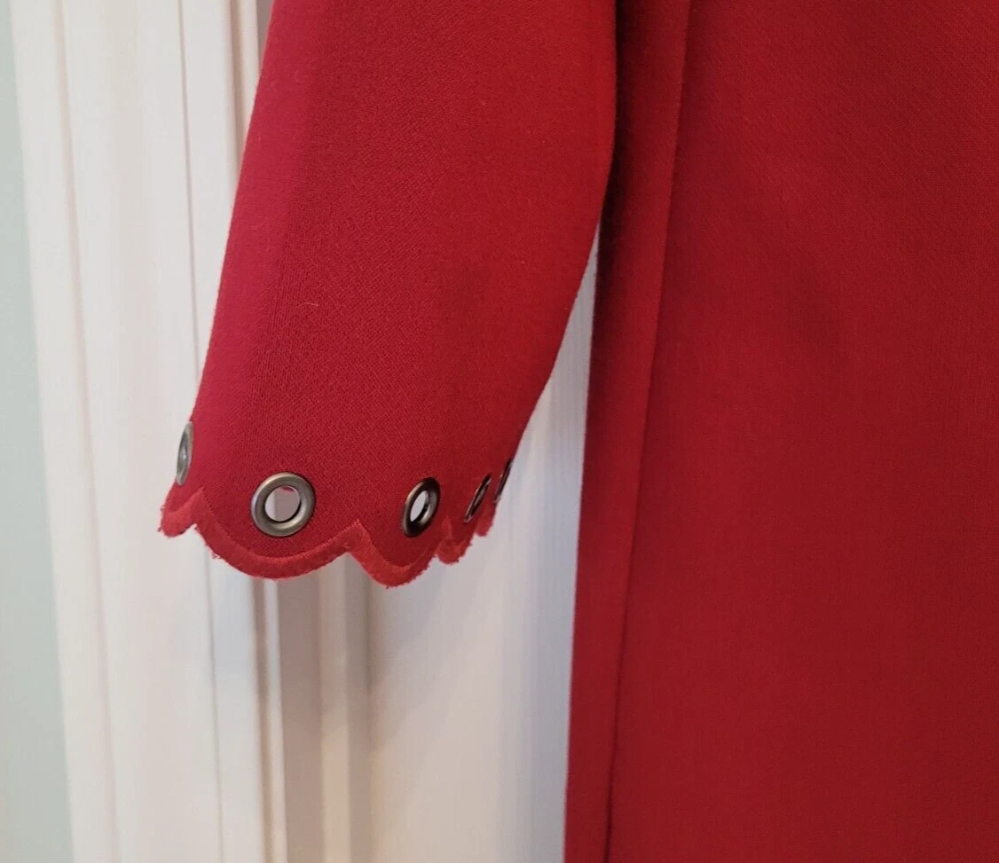 Kate Spade $398 Taglia 10 Grommet Mini Abito Cambio Rosso Russet Vacanze Natale