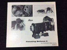 VINTAGE 1961 LEICA LEITZ FOCUSING BELLOWS II FOR VISOFLEX II SALES BROCHURE